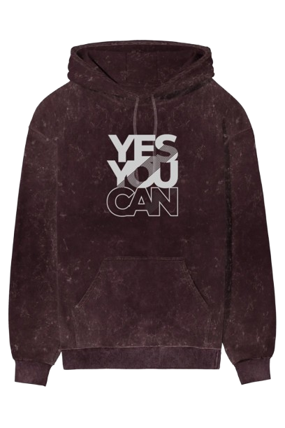 Orballo Acid Washed Hoodie Yes You Can