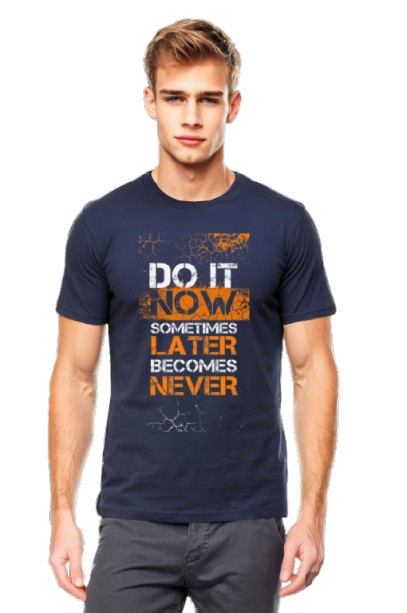 Orballo Classic Crew Neck Do It Now Sometimes Later Becomes Never
