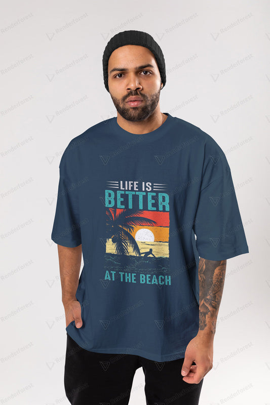 Orballo Classic Crew Neck Oversized Life Is Better At The Beach
