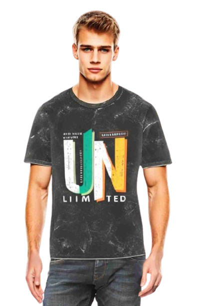 Orballo Acid Washed Oversized Crew Neck Unlimited